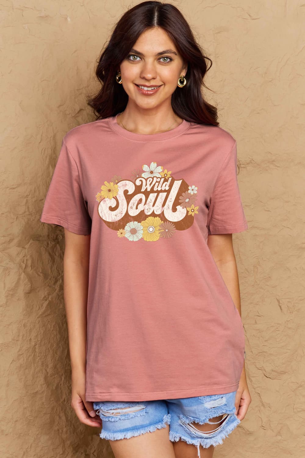 Full Size WILD SOUL Graphic Cotton T-Shirt - T-Shirts - Shirts & Tops - 3 - 2024