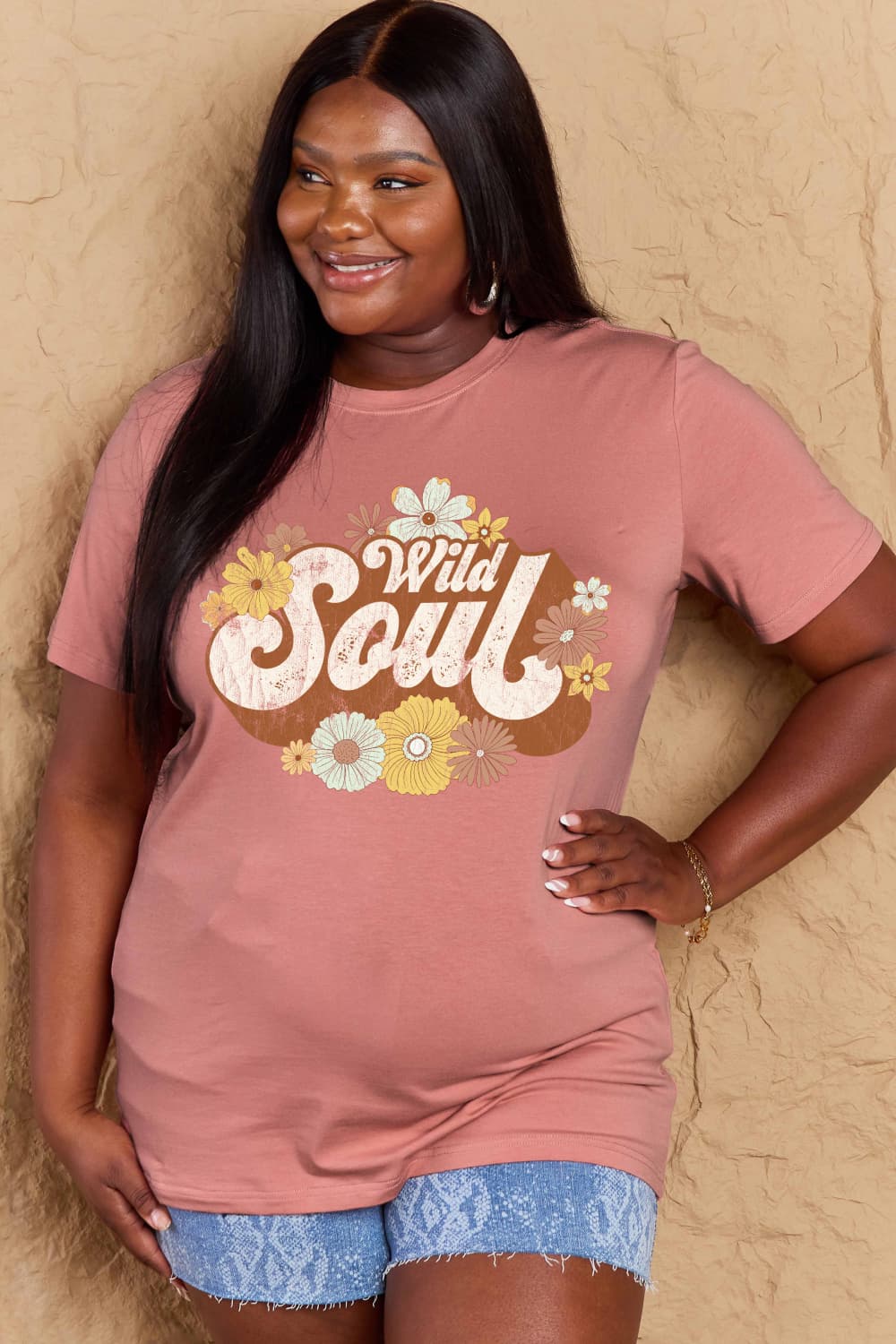 Full Size WILD SOUL Graphic Cotton T-Shirt - T-Shirts - Shirts & Tops - 4 - 2024