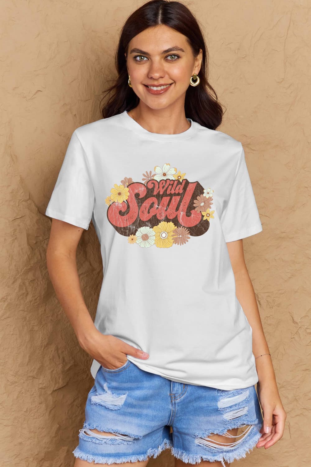 Full Size WILD SOUL Graphic Cotton T-Shirt - T-Shirts - Shirts & Tops - 8 - 2024