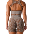Wild Thing Zebra Fitness Shorts - Brown / M - Bottoms - Shorts - 10 - 2024