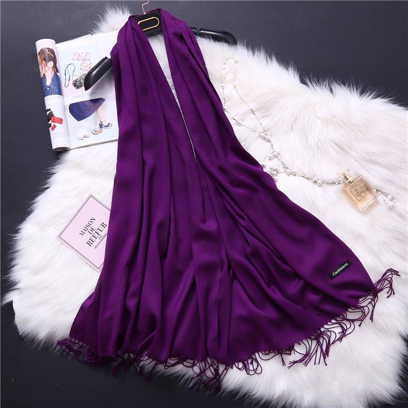 Winter Cashmere Scarves - Purple - Women’s Clothing & Accessories - Clothing - 14 - 2024