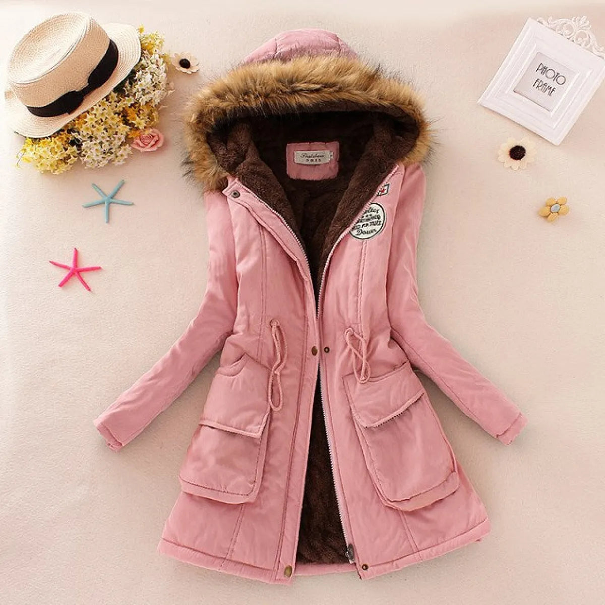 Women’s Winter Cotton Jacket - Hooded Slim Fit Warm Parka - Women’s Clothing & Accessories - Long - Women’s Jackets - 27