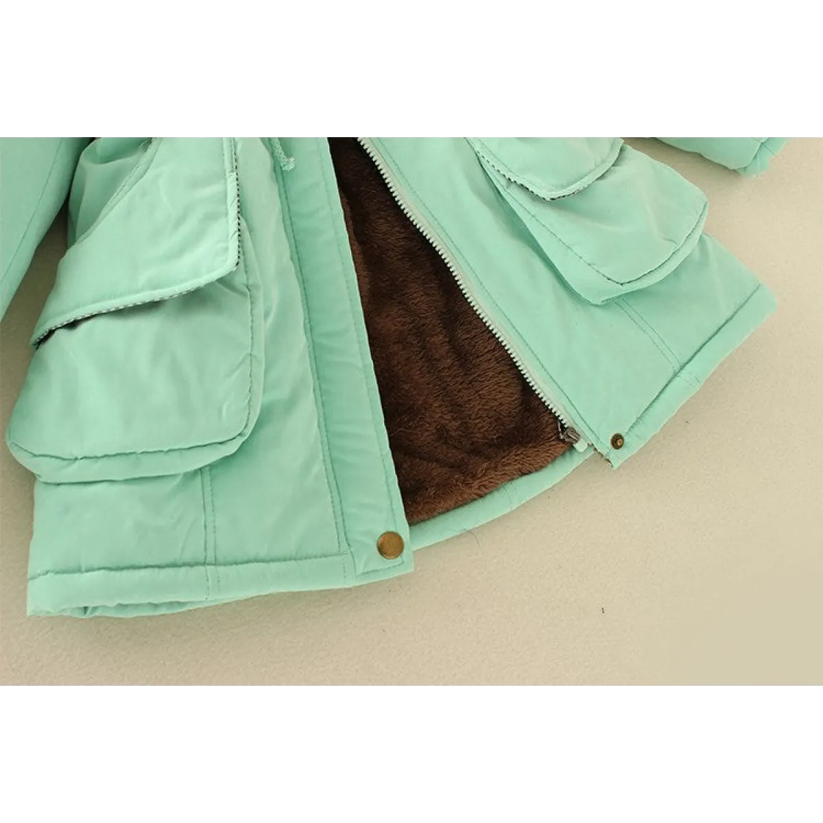 Women’s Winter Cotton Jacket - Hooded Slim Fit Warm Parka - Women’s Clothing & Accessories - Long - Women’s Jackets - 51