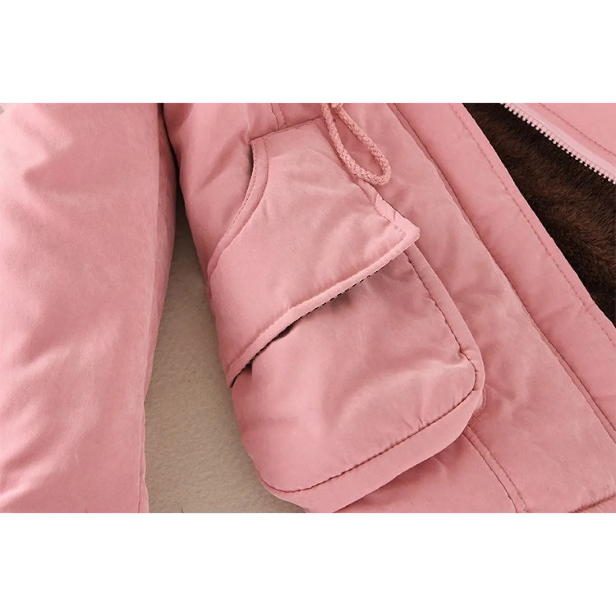 Women’s Winter Cotton Jacket - Hooded Slim Fit Warm Parka - Women’s Clothing & Accessories - Long - Women’s Jackets - 39