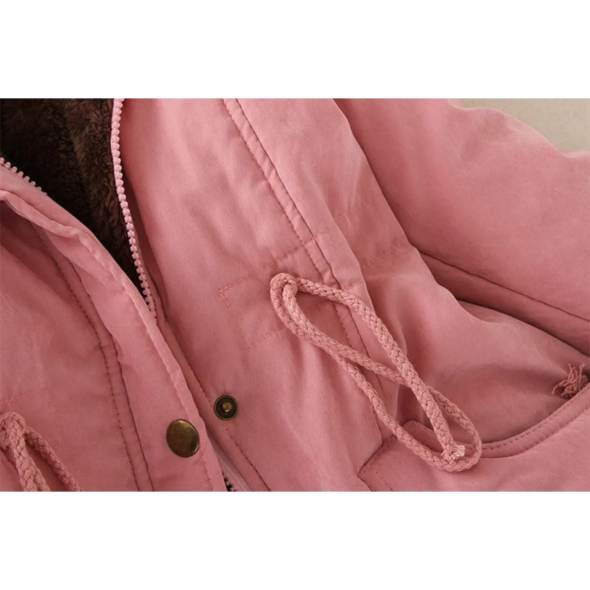 Women’s Winter Cotton Jacket - Hooded Slim Fit Warm Parka - Women’s Clothing & Accessories - Long - Women’s Jackets - 37