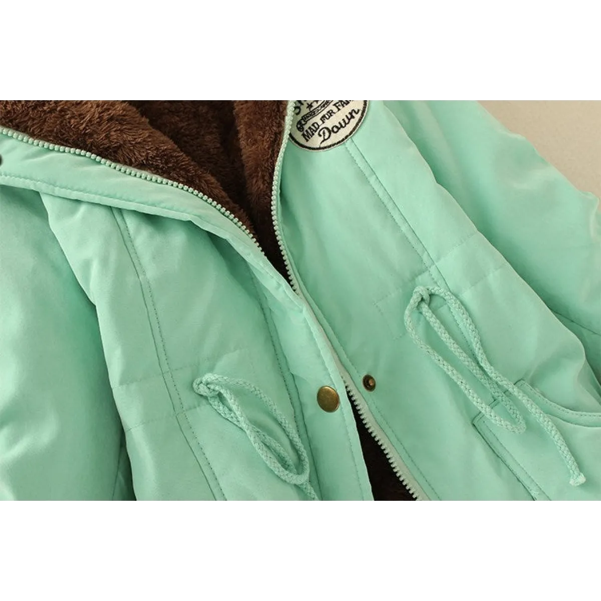 Women’s Winter Cotton Jacket - Hooded Slim Fit Warm Parka - Women’s Clothing & Accessories - Long - Women’s Jackets - 47