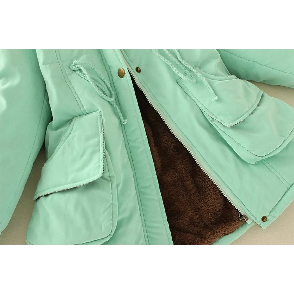 Women’s Winter Cotton Jacket - Hooded Slim Fit Warm Parka - Women’s Clothing & Accessories - Long - Women’s Jackets - 49