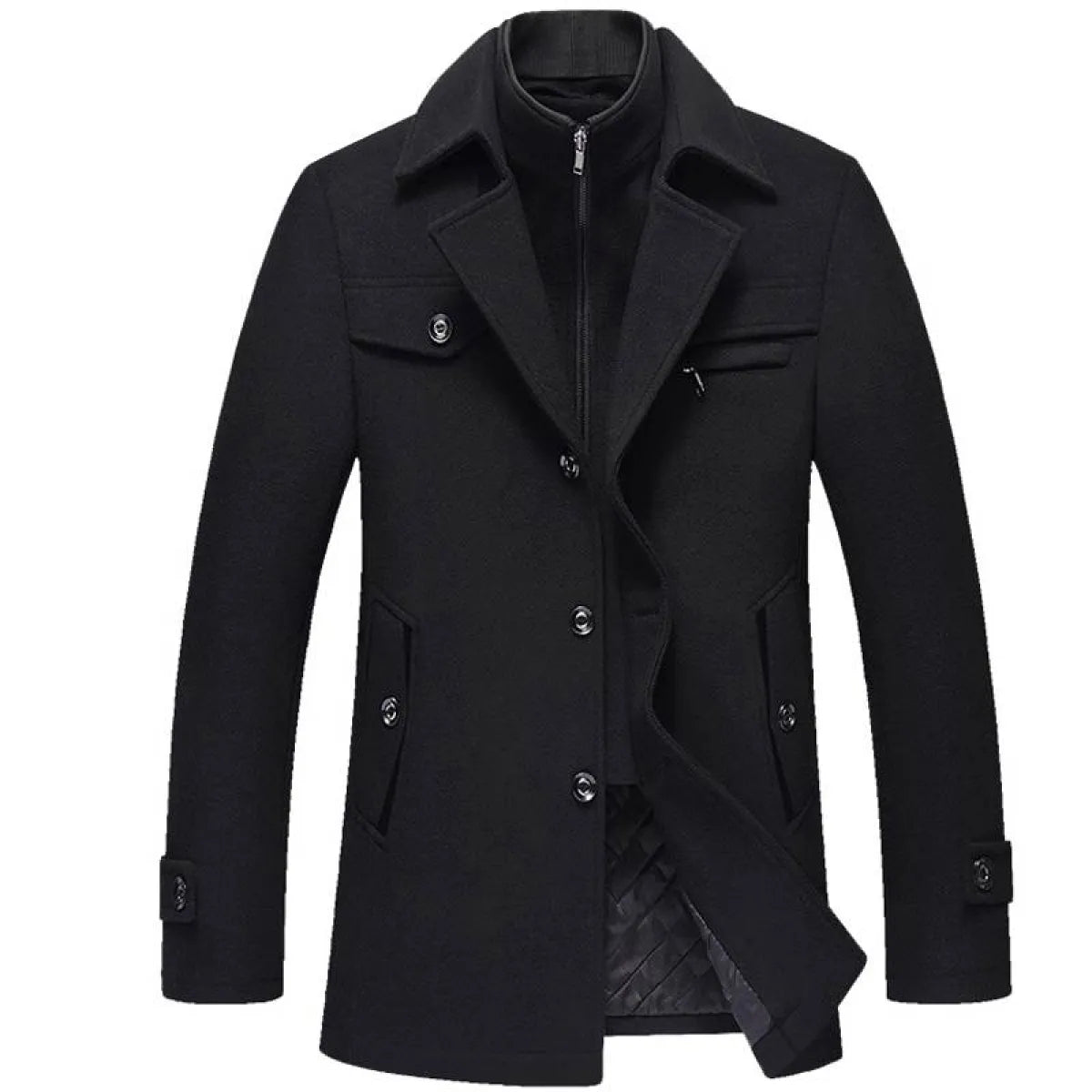Men’s Winter Wool Coat - Men’s Clothing & Accessories - 5