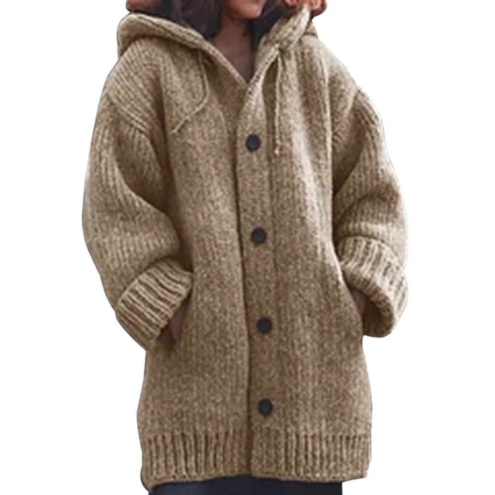 Winter Wool Coats for Women - Brown / XXXL - Sweaters - Coats & Jackets - 9 - 2024