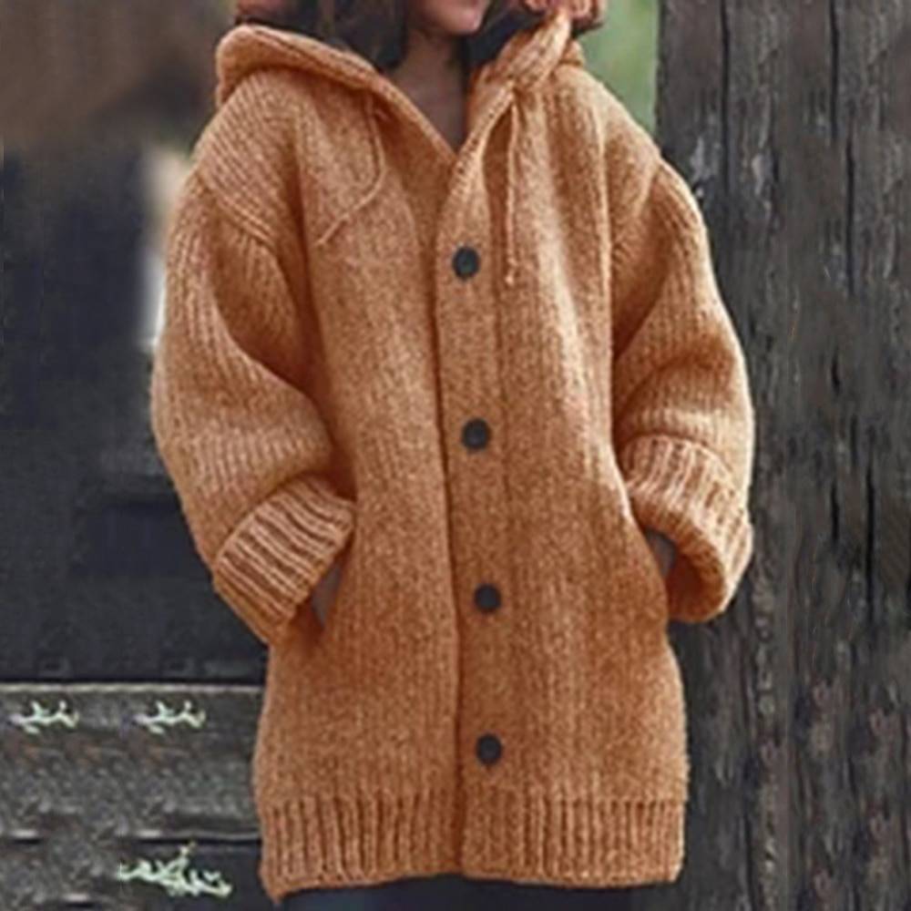 Winter Wool Coats for Women - Orange / XXXL - Sweaters - Coats & Jackets - 6 - 2024