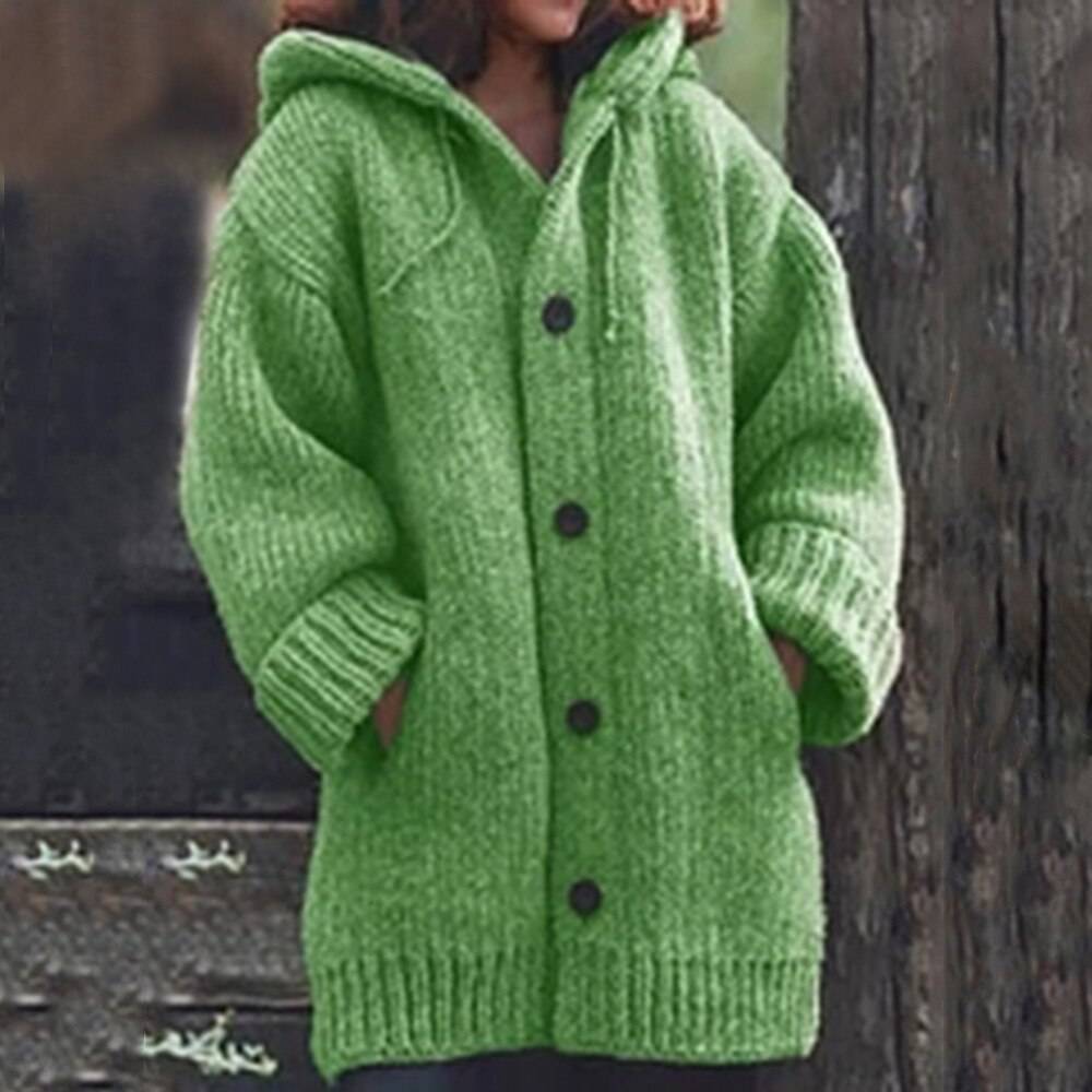 Winter Wool Coats for Women - Green / XXXL - Sweaters - Coats & Jackets - 7 - 2024