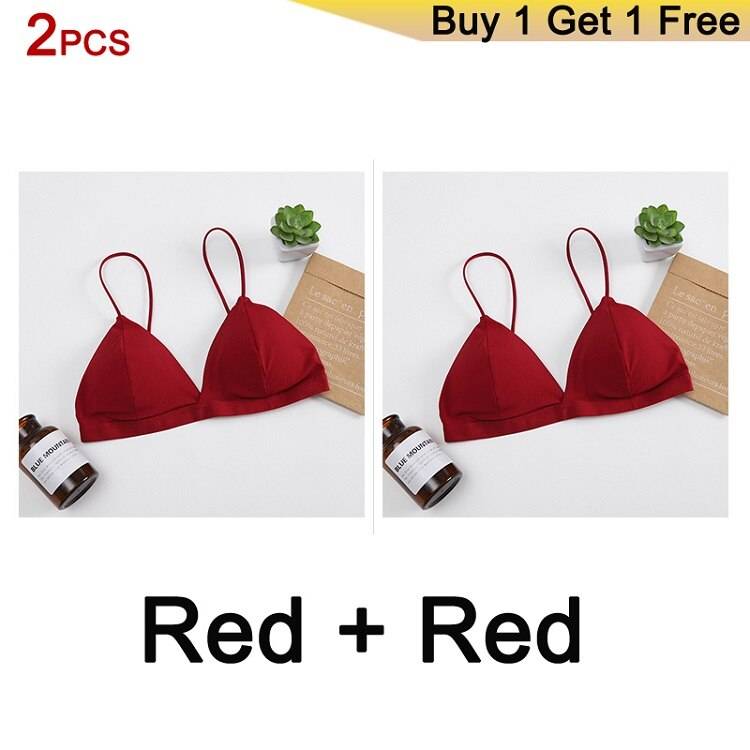 Wireless Soft Women’s Bra - 2pcs red / One Size / Nearest Warehouse - Women’s Clothing & Accessories - Bras - 15 - 2024