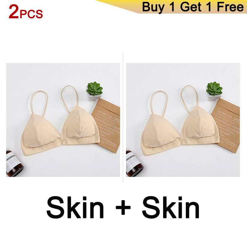 Wireless Soft Women’s Bra - 2pcs skin / One Size / Nearest Warehouse - Women’s Clothing & Accessories - Bras - 19 - 2024