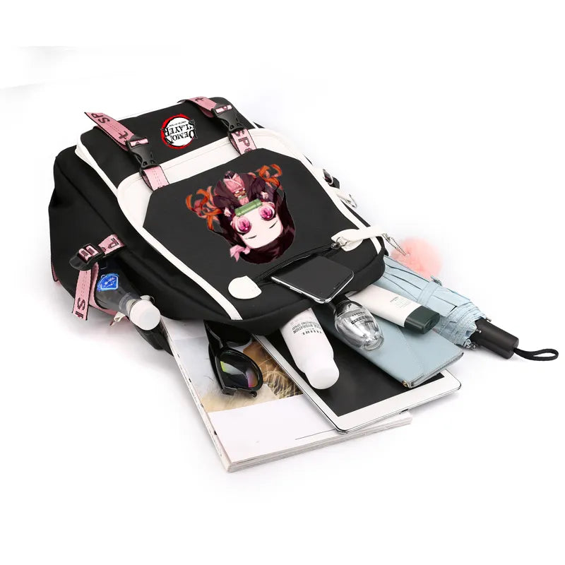 Demon Slayer Nezuko Backpack - Women Bags & Wallets - Backpacks - 3 - 2024