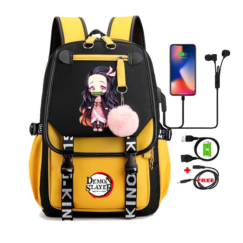 Demon Slayer Nezuko Backpack - 14 - Women Bags & Wallets - Backpacks - 19 - 2024