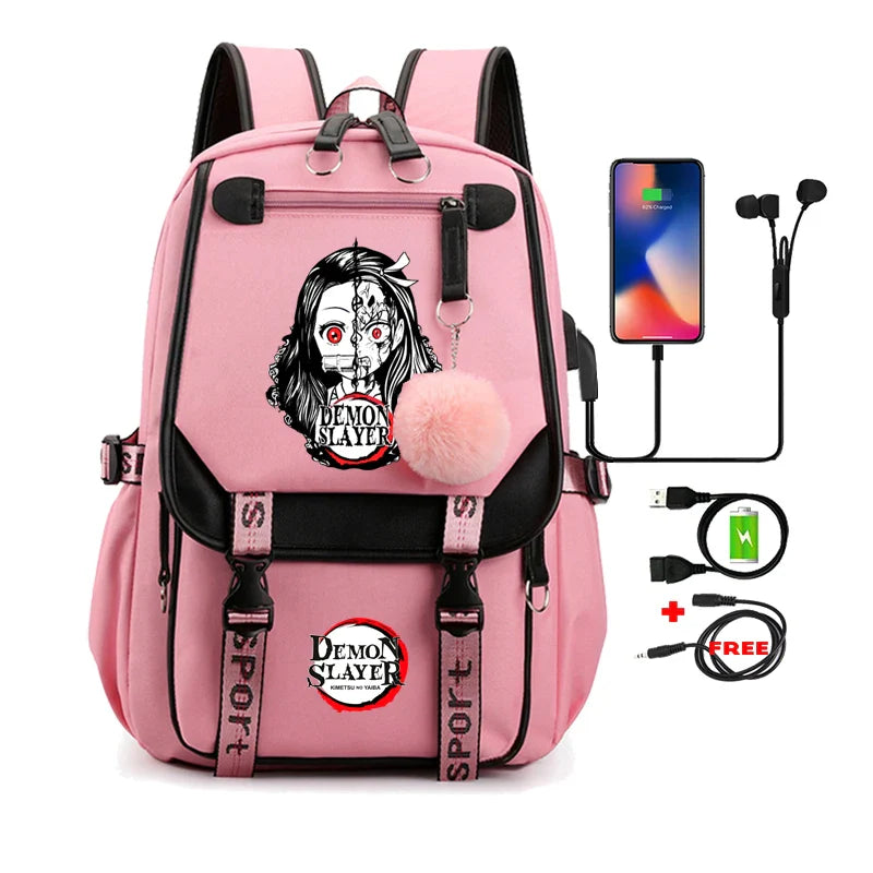 Demon Slayer Nezuko Backpack - 2 - Women Bags & Wallets - Backpacks - 8 - 2024