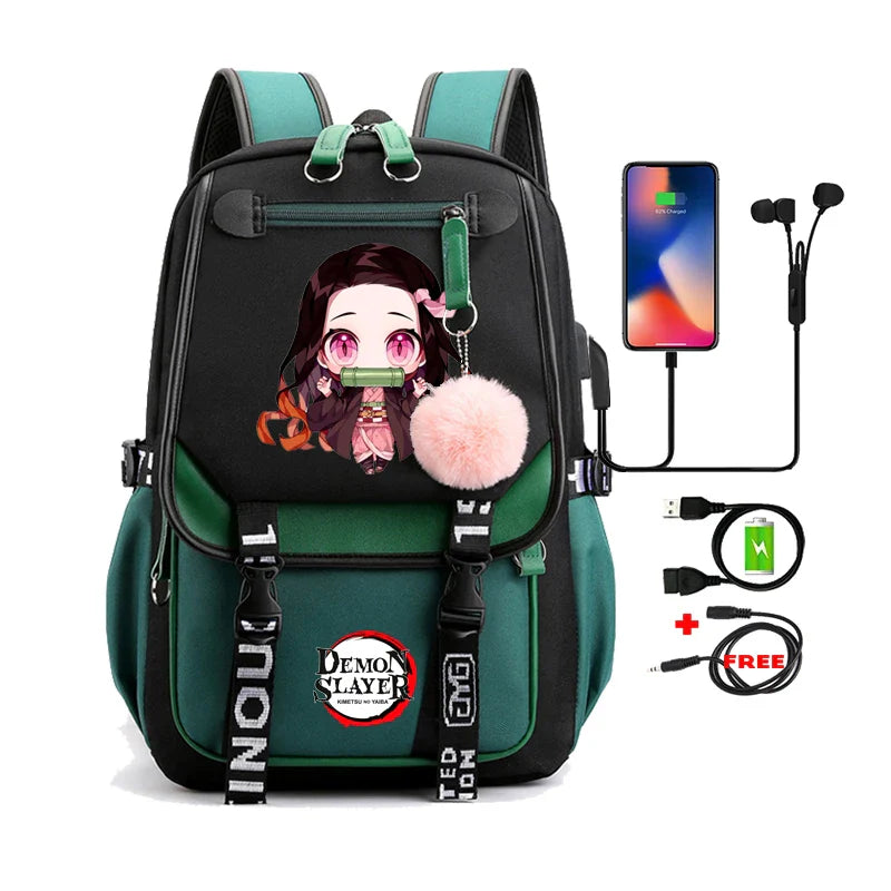 Demon Slayer Nezuko Backpack - 10 - Women Bags & Wallets - Backpacks - 15 - 2024
