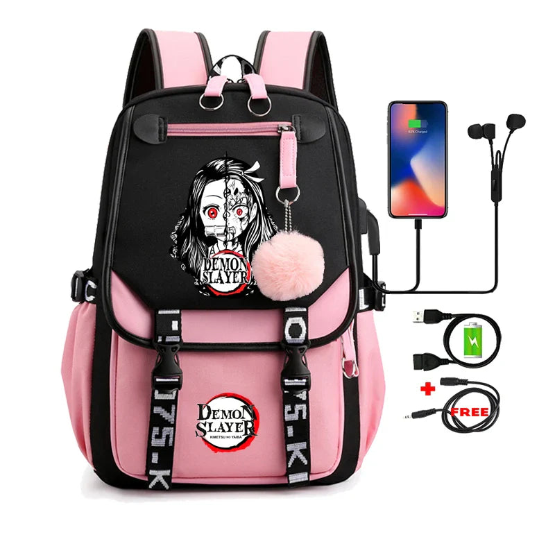 Demon Slayer Nezuko Backpack - 3 - Women Bags & Wallets - Backpacks - 9 - 2024