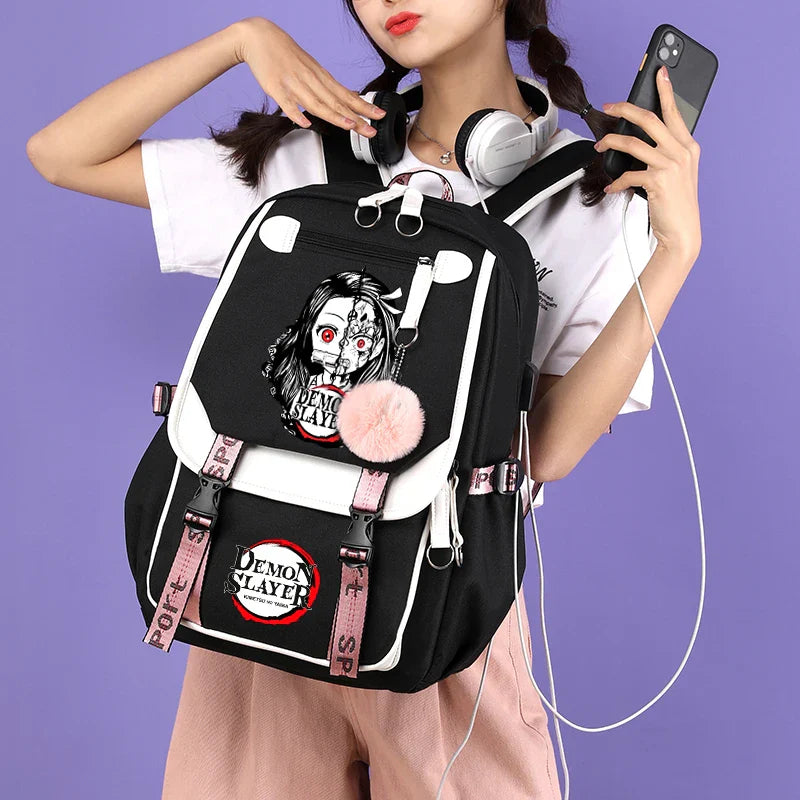 Demon Slayer Nezuko Backpack - Women Bags & Wallets - Backpacks - 4 - 2024