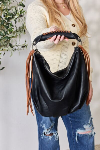 Fringe Detail Contrast Handbag - Women Bags & Wallets - Handbags - 12 - 2024