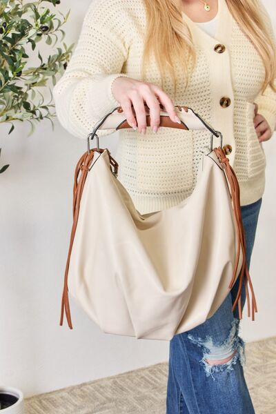 Fringe Detail Contrast Handbag - Women Bags & Wallets - Handbags - 5 - 2024