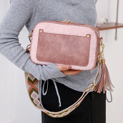 Fuzzy Tassel PU Leather Crossbody Bag - Blush Pink / One Size - Women Bags & Wallets - Handbags - 2 - 2024