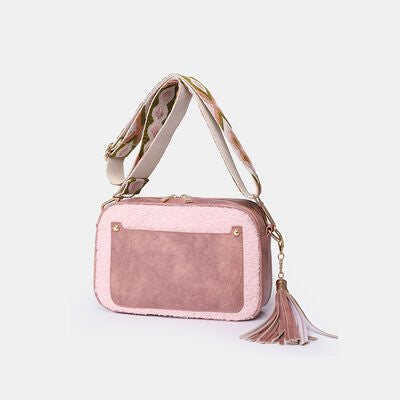Fuzzy Tassel PU Leather Crossbody Bag - Blush Pink / One Size - Women Bags & Wallets - Handbags - 1 - 2024