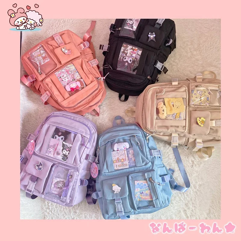 Kawaii Sanrio Backpack - My Melody Kuromi & Cinnamoroll - Women Bags & Wallets - Backpacks - 3 - 2024