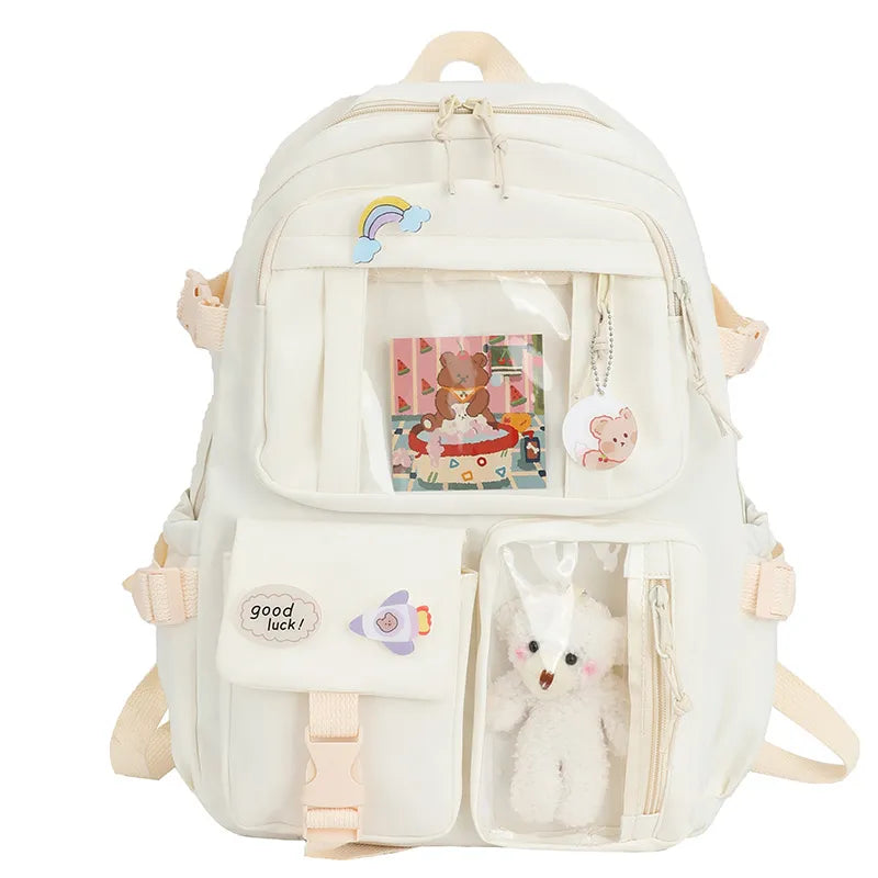 Kawaii School Backpack - White - Women Bags & Wallets - Apparel & Accessories - 10 - 2024