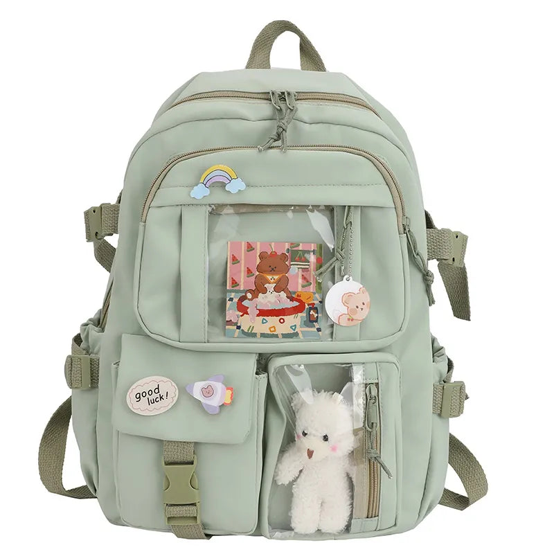 Kawaii School Backpack - Green - Women Bags & Wallets - Apparel & Accessories - 8 - 2024