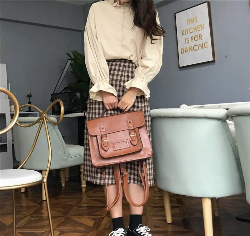 Korean Preppy Style Backpacks - Brown / No Value - Women Bags & Wallets - Shirts & Tops - 26 - 2024