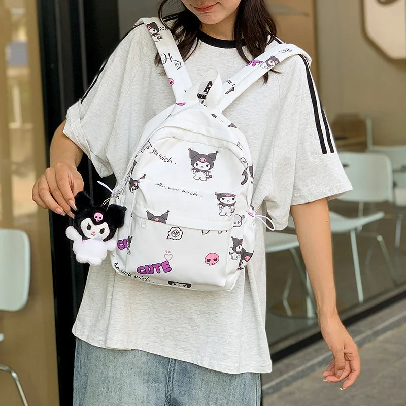 Kuromi Kawaii Purple School Backpack - Women Bags & Wallets - Backpacks - 3 - 2024