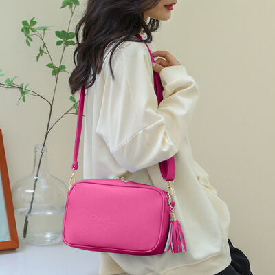 Tassel PU Leather Crossbody Bag - Women Bags & Wallets - Handbags - 2 - 2024