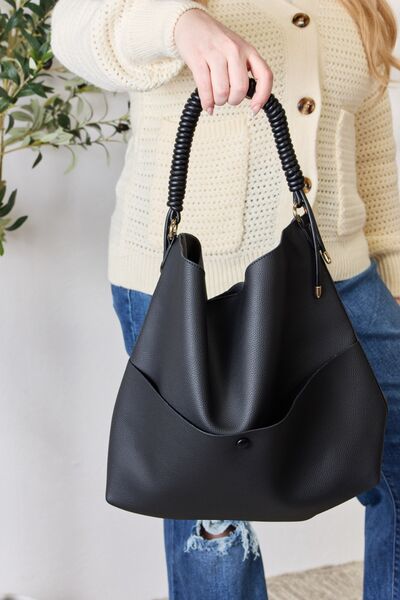 Vegan Leather Handbag with Pouch - Women Bags & Wallets - Handbags - 3 - 2024