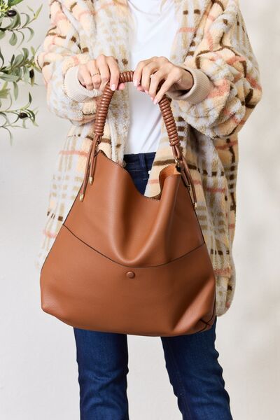 Vegan Leather Handbag with Pouch - Women Bags & Wallets - Handbags - 9 - 2024