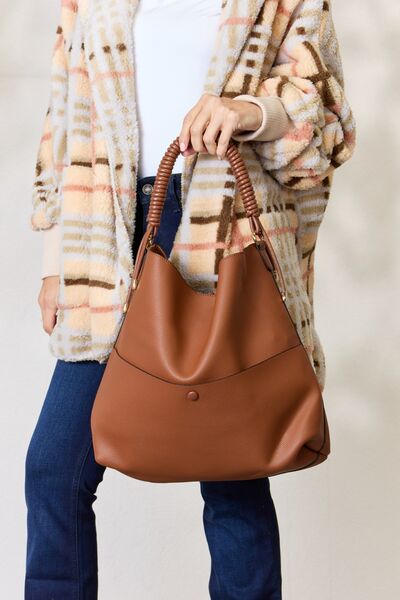 Vegan Leather Handbag with Pouch - Women Bags & Wallets - Handbags - 8 - 2024