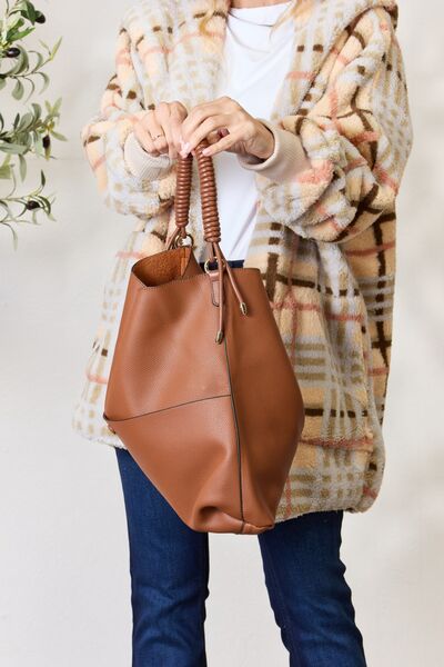 Vegan Leather Handbag with Pouch - Women Bags & Wallets - Handbags - 6 - 2024