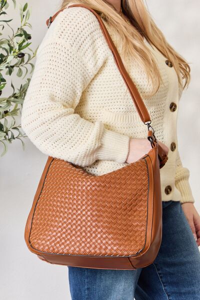 Weaved Vegan Leather Handbag - Women Bags & Wallets - Handbags - 7 - 2024
