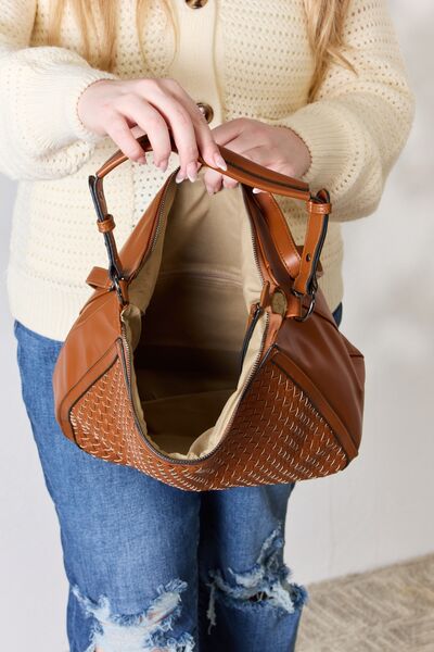 Weaved Vegan Leather Handbag - Women Bags & Wallets - Handbags - 4 - 2024