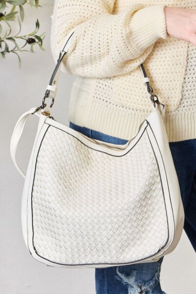 Weaved Vegan Leather Handbag - White / One Size - Women Bags & Wallets - Handbags - 8 - 2024