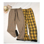 Women Streetwear Plaid Pants - Bottoms - 1