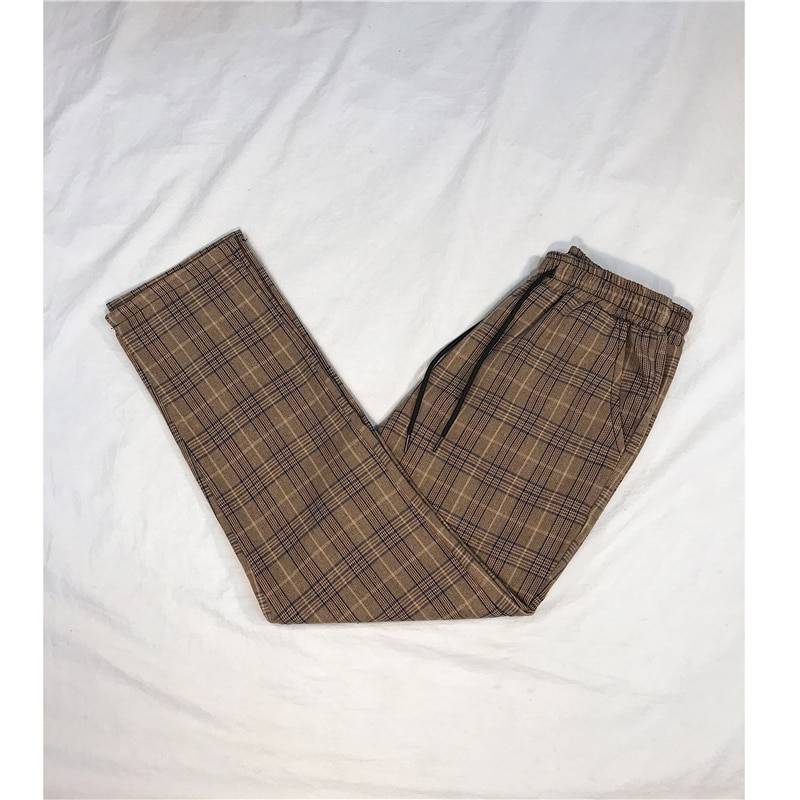 Women Streetwear Plaid Pants - Brown / 4XL - Bottoms - Pants - 16 - 2024