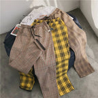 Women Streetwear Plaid Pants - Bottoms - 3