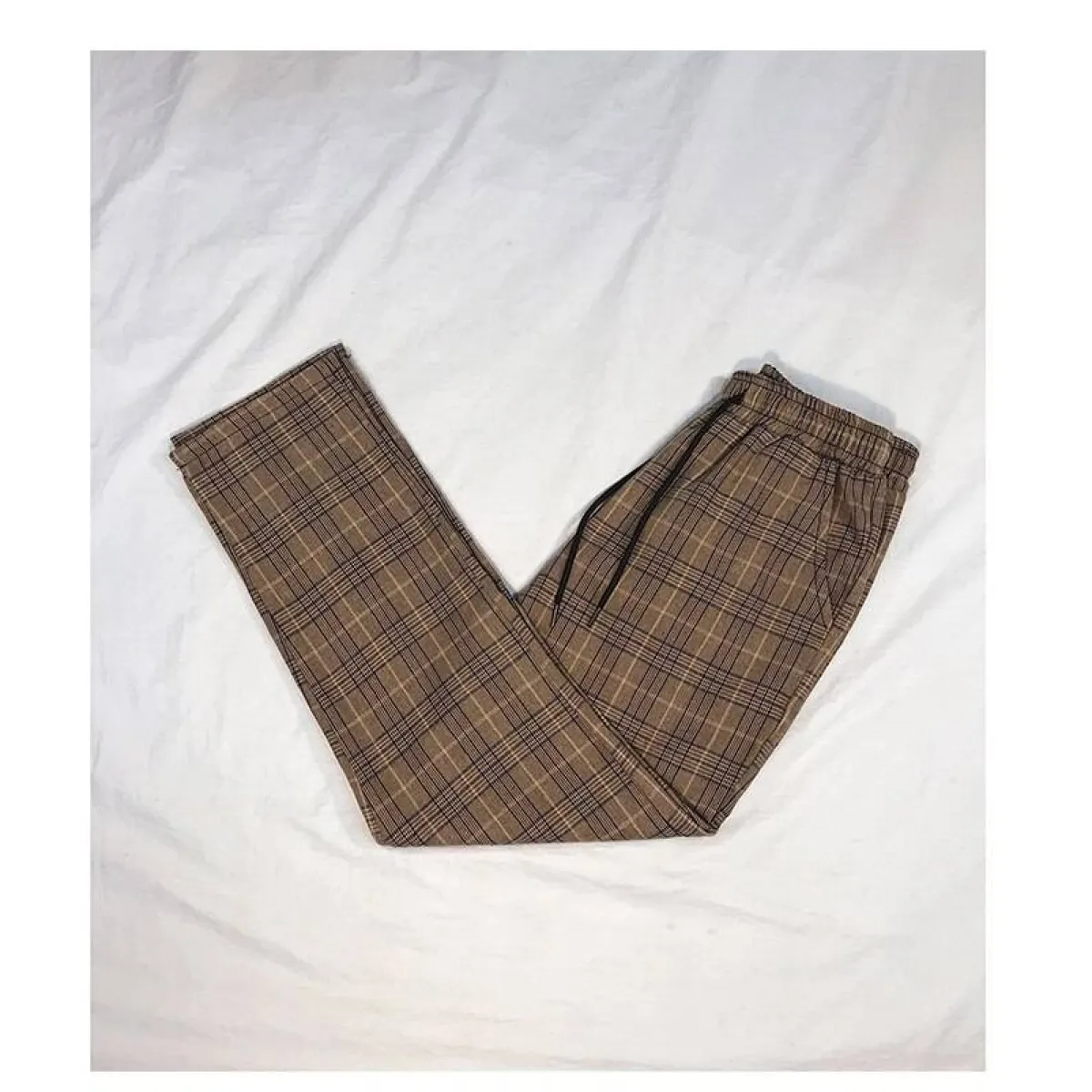 Women Streetwear Plaid Pants - Bottoms - 7