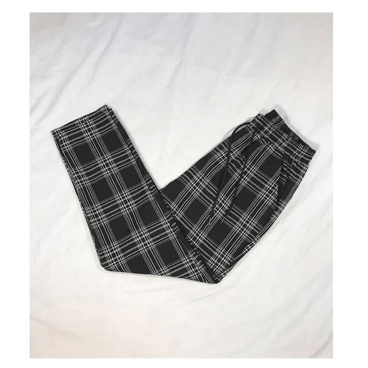 Women Streetwear Plaid Pants - Bottoms - 8
