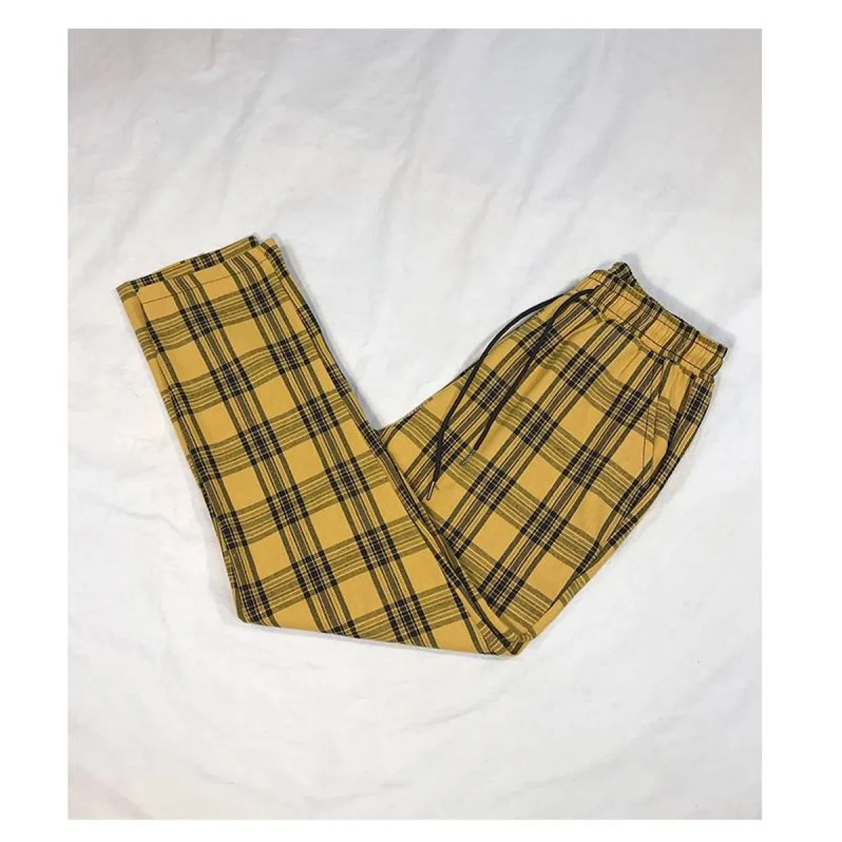 Women Streetwear Plaid Pants - Bottoms - 9