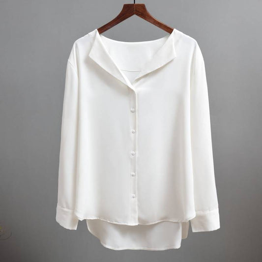 Women’s Chiffon Blouses - White / M - Women’s Clothing & Accessories - Shirts & Tops - 15 - 2024