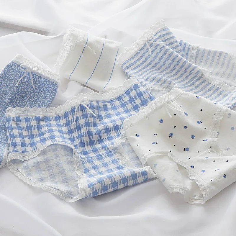 5-Pack Cotton Panties for Women - Plus Size Cute Soft Briefs Sexy Lingerie - 24 / M / 1pc - Women’s Clothing &