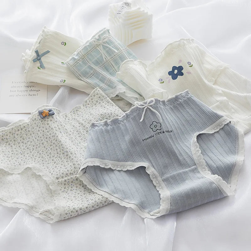 5-Pack Cotton Panties for Women - Plus Size Cute Soft Briefs Sexy Lingerie - 25 / M / 1pc - Women’s Clothing &