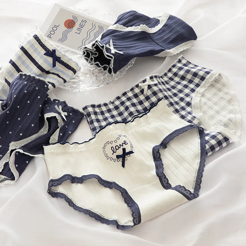 5-Pack Cotton Panties for Women - Plus Size Cute Soft Briefs Sexy Lingerie - 18 / M / 1pc - Women’s Clothing &